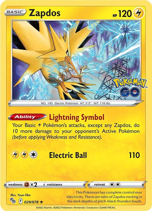 Zapdos [PGO - 029/078] Pokemon Trading Card