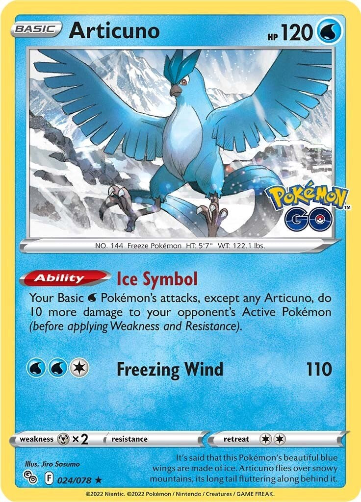 Articuno [PGO - 024/078] Pokemon Trading Card