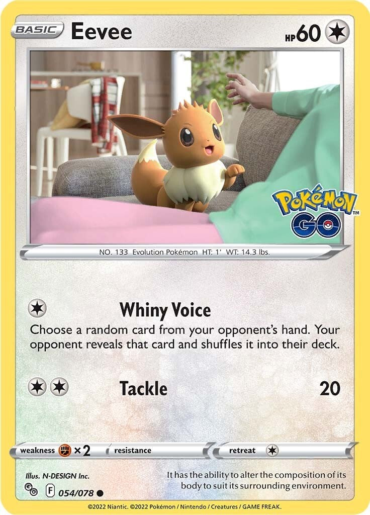 Eevee [PGO - 054/078] Pokemon Trading Card