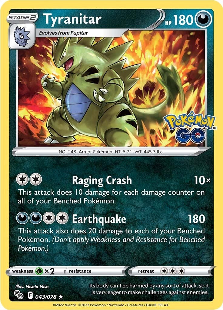 Tyranitar [PGO - 043/078] Pokemon Trading Card