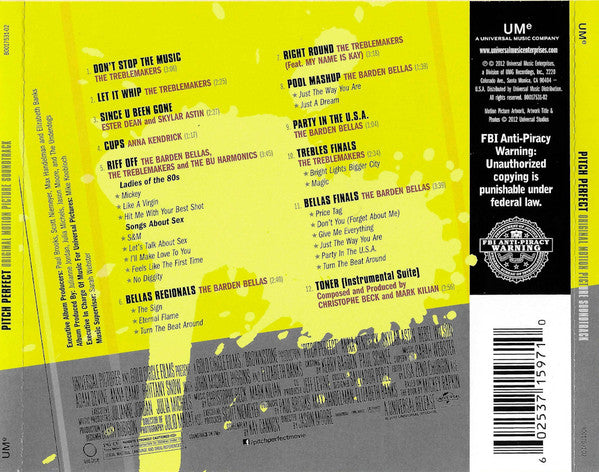 Pitch Perfect Cast : Pitch Perfect - Original Motion Picture Soundtrack (CD, Comp)