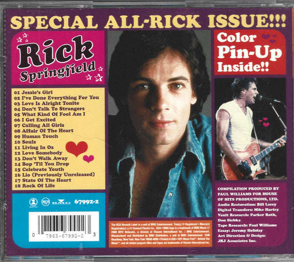 Rick Springfield : VH1 Behind The Music: The Rick Springfield Collection (CD, Comp)