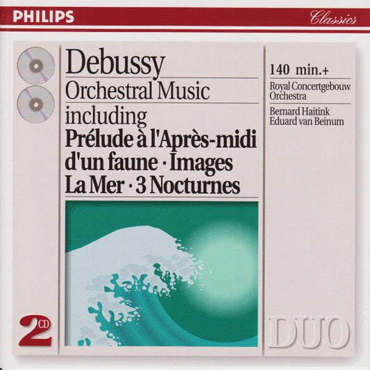 Claude Debussy - Concertgebouworkest, Bernard Haitink, Eduard Van Beinum : Orchestral Music (including: Prélude à l'Après-midi d'un faune / Images / La Mer / 3 Nocturnes) (2xCD, Comp, RM)