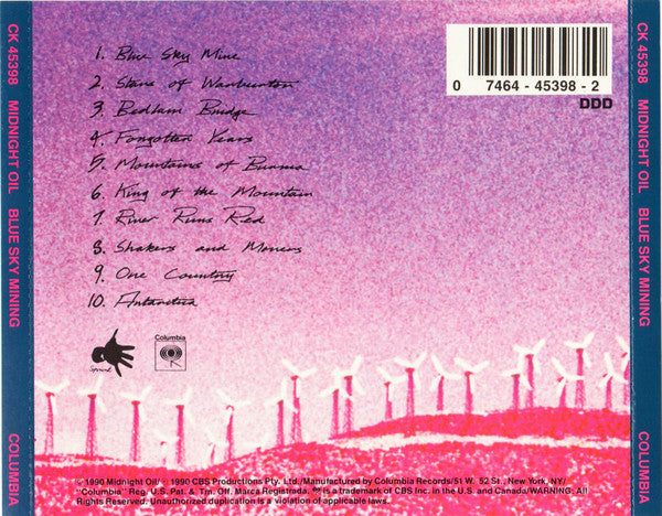 Midnight Oil : Blue Sky Mining (CD, Album, RP)