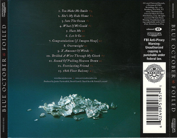Blue October (2) : Foiled (CD, Album, Enh, EDC)