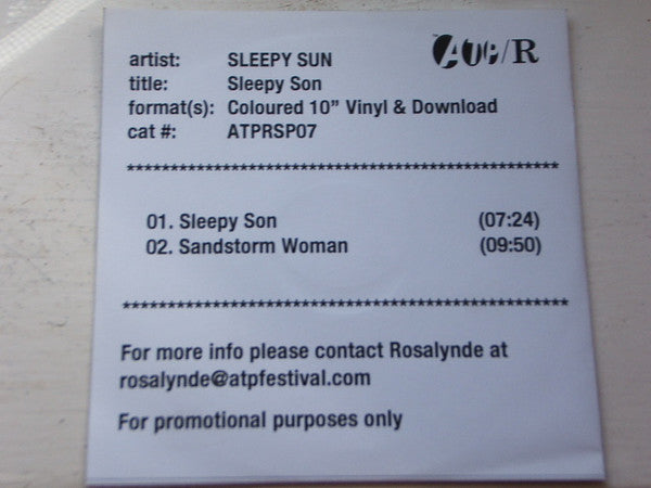 Sleepy Sun : Sleepy Son (CDr, Single, Promo)