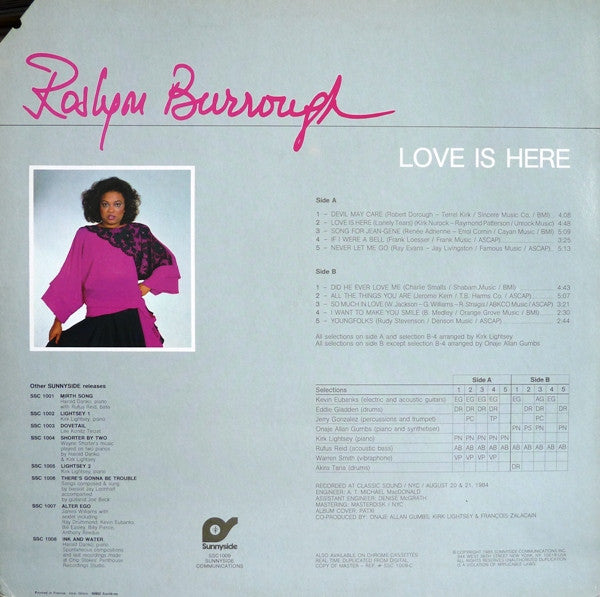 Roslyn Burrough : Love Is Here (LP)