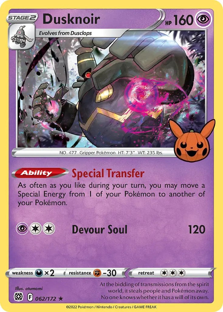 Dusknoir [TTBB - 062/172] Pokemon Trading Card