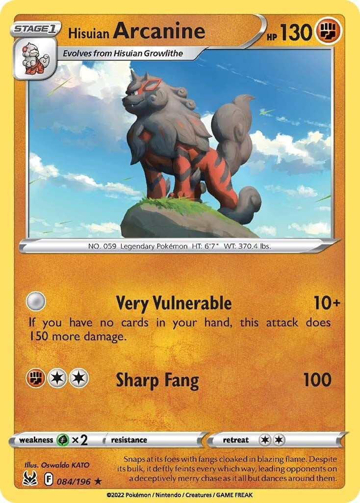 Hisuian Arcanine [SWSH11 - 084/196] Pokemon Trading Card