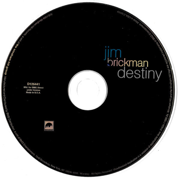 Jim Brickman : Destiny (HDCD, Album, Club)