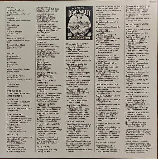Ry Cooder : Into The Purple Valley (LP, Album, Ter)