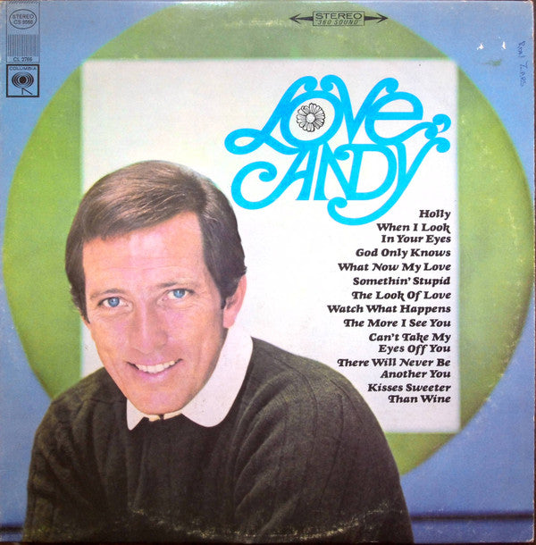 Andy Williams : Love, Andy (LP, Album, Ter)