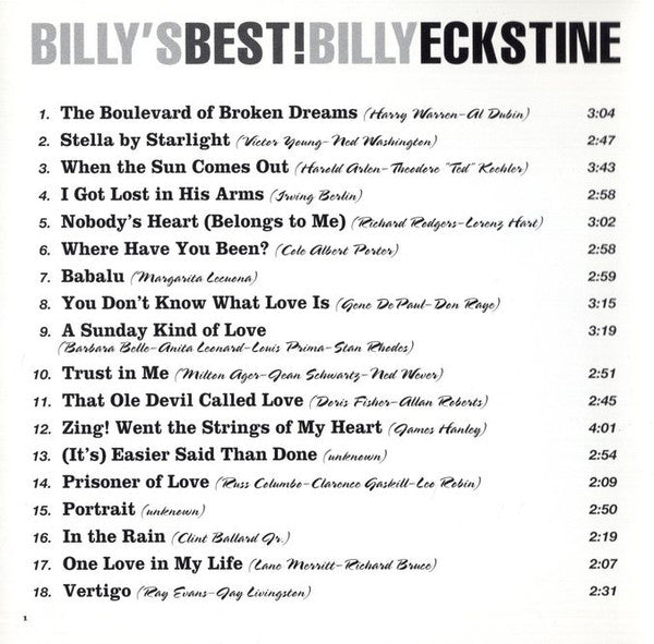 Billy Eckstine : Billy's Best (CD, Comp)