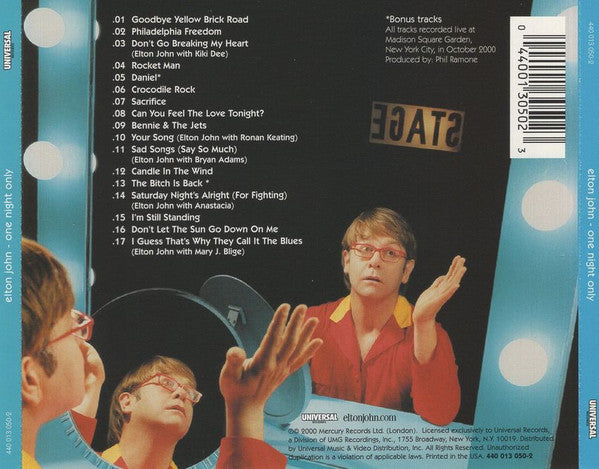 Elton John : One Night Only (The Greatest Hits) (CD, Album)