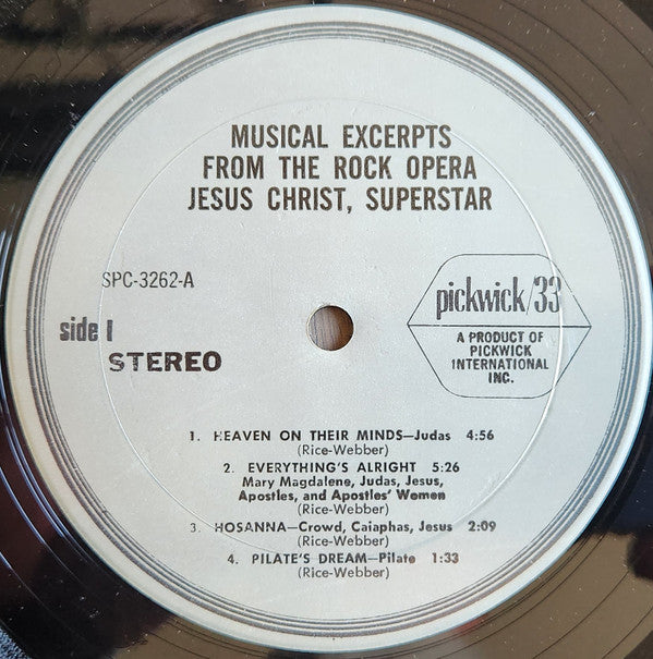 Various : Musical Excerpts From The Rock Opera Jesus Christ Superstar (LP)