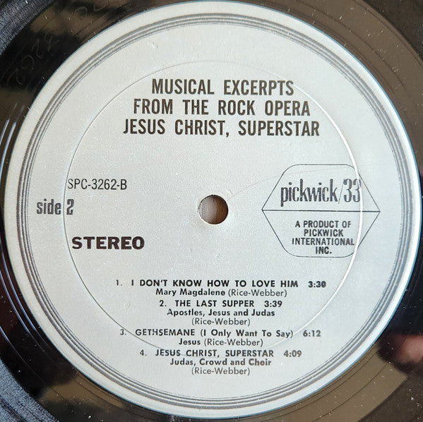 Various : Musical Excerpts From The Rock Opera Jesus Christ Superstar (LP)