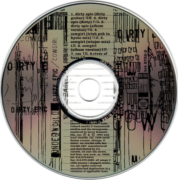 Underworld : Dirty Epic / Cowgirl (CD, EP, Maxi, Comp, RP)
