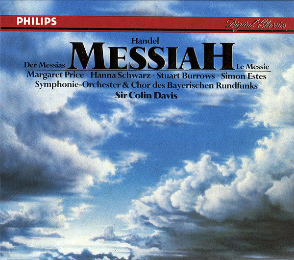 Georg Friedrich Händel / Margaret Price · Hanna Schwarz · Stuart Burrows · Simon Estes / Symphonie-Orchester Des Bayerischen Rundfunks & Chor Des Bayerischen Rundfunks, Sir Colin Davis : Messiah (3xCD)