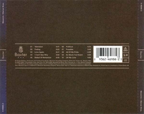 Baxter : Baxter (CD, Album)