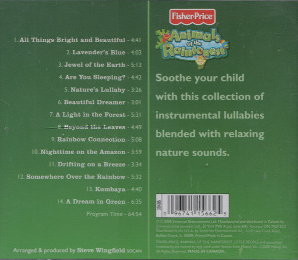 Steve Wingfield, Mike Francis (4) : Rainforest Music (Nature's Lullabies) (CD, Album, Comp)