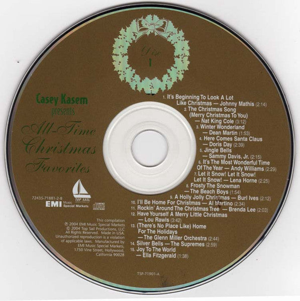 Various : Casey Kasem Presents All-Time Christmas Favorites (2xCD, Comp)