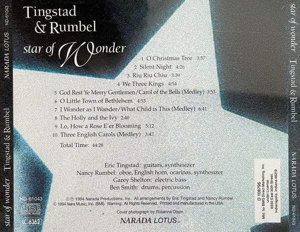Tingstad & Rumbel : Star Of Wonder (CD, Album, Club)