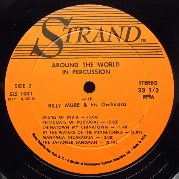 Billy Mure And Orchestra - Around The World In Percussion (LP) (VG) - Endless Media