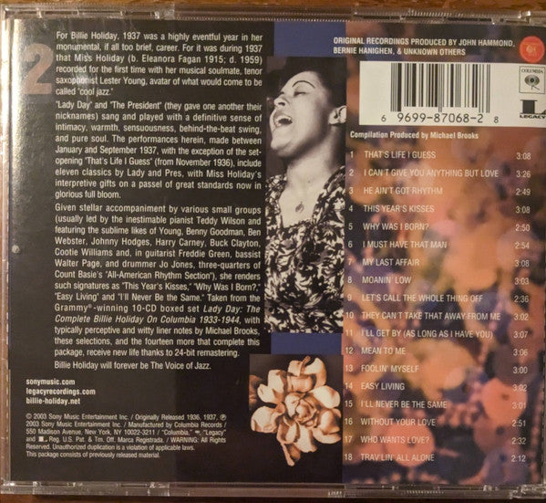 Billie Holiday : The Billie Holiday Collection Volume 2 (CD, Comp)