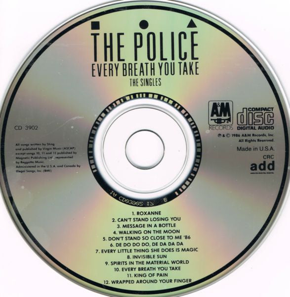 The Police : Every Breath You Take (The Singles) (CD, Comp, Club, RE, RM, CRC)