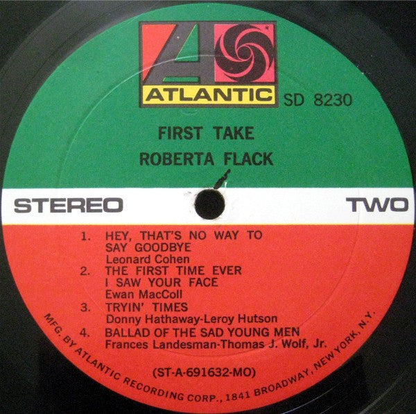 Roberta Flack : First Take (LP, Album, MO )