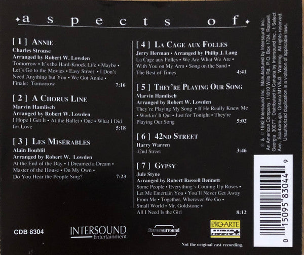 Paul Freeman (3), Orchestra Of The Americas : Aspects Of The Broadway 4 (CD, Comp)