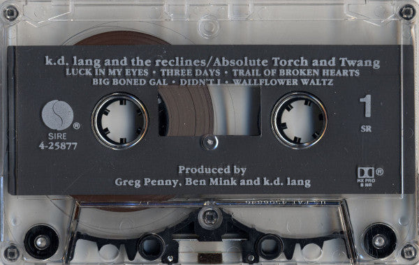 k.d. lang And The Reclines : Absolute Torch And Twang (Cass, Album, SR,)