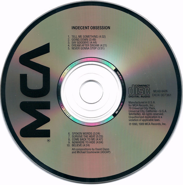 Indecent Obsession : Indecent Obsession (CD, Album)