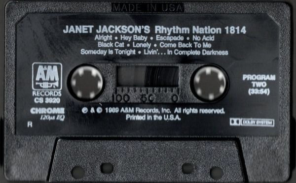 Janet Jackson : Janet Jackson's Rhythm Nation 1814 (Cass, Album, R, )