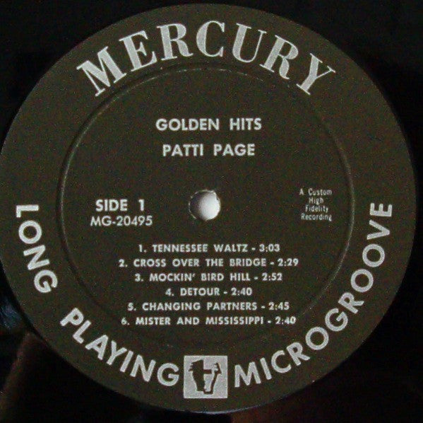 Patti Page : Golden Hits (LP, Comp, Mono)