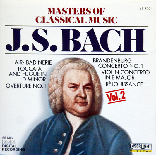 Johann Sebastian Bach : Masters Of Classical Music, Vol.2: J.S. Bach (CD, Comp, RE)