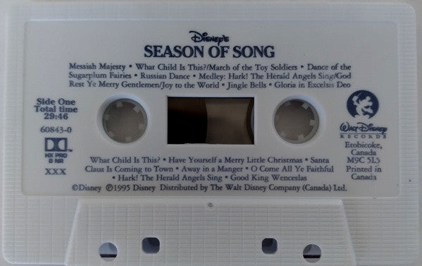 Various : Disney's Season Of Song (A Traditional Holiday Collection) (Cass, Comp, HX )