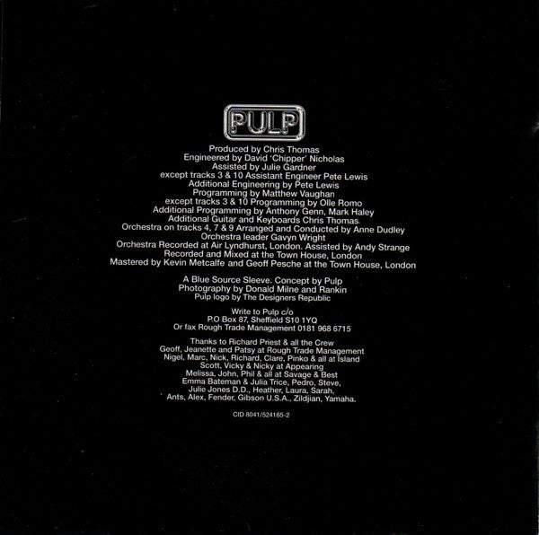 Pulp : Different Class (CD, Album, Sta)