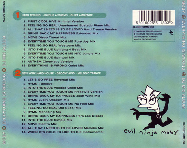 Moby : Everything Is Wrong (DJ Mix Album) (2xCD, Comp, Mixed, Nim)