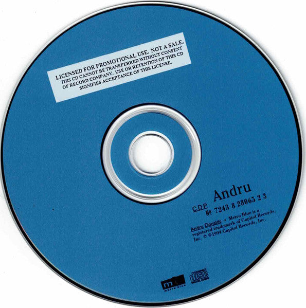 Andru Donalds : Andru Donalds (CD, Album, Promo)