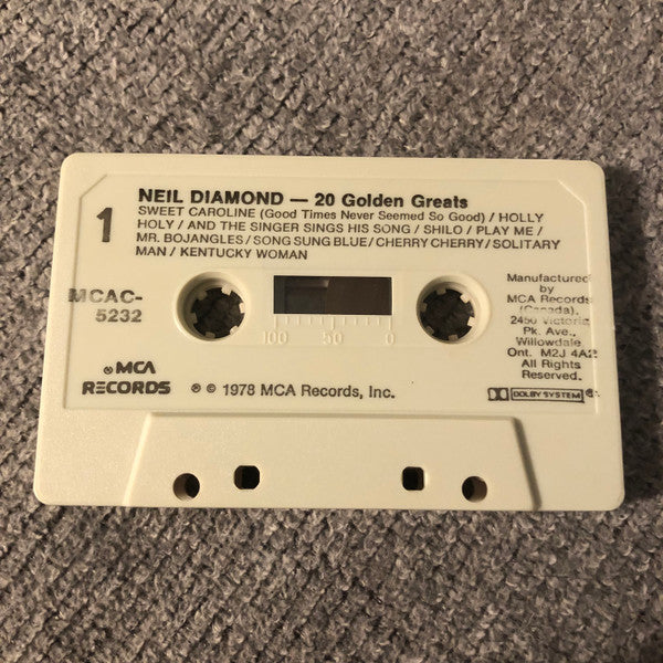 Neil Diamond : 20 Golden Greats (Cass, Comp, RE, Dol)