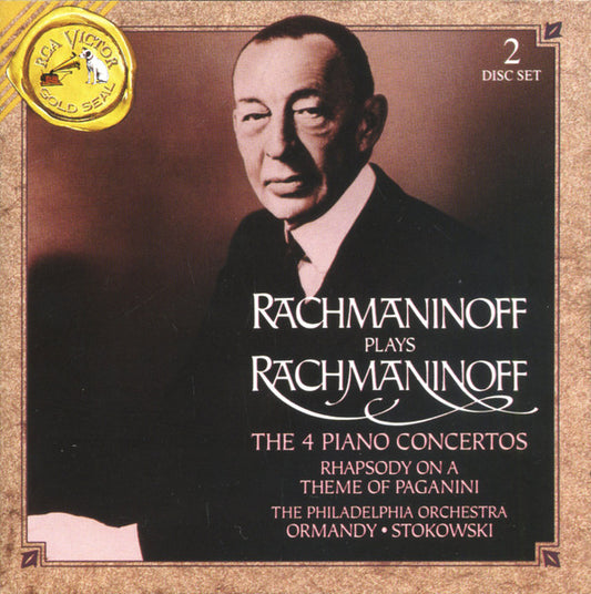Sergei Vasilyevich Rachmaninoff, The Philadelphia Orchestra • Eugene Ormandy • Leopold Stokowski : Rachmaninoff Plays Rachmaninoff (The 4 Piano Concertos, Rhapsody On A Theme of Paganini) (2xCD, Comp, Mono, RE, RM)