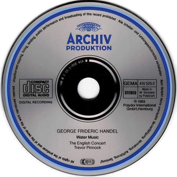 Georg Friedrich Händel, The English Concert · Trevor Pinnock : Water Music (CD, Album, RE)
