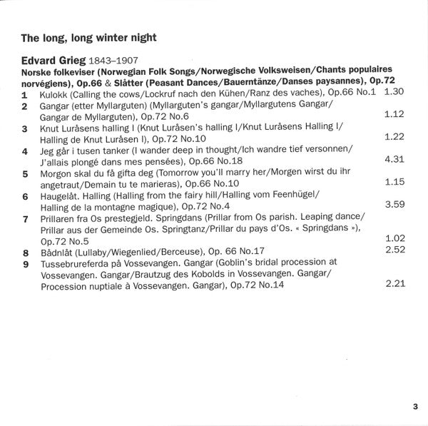 Leif Ove Andsnes : The Long, Long Winter Night (CD, Album)