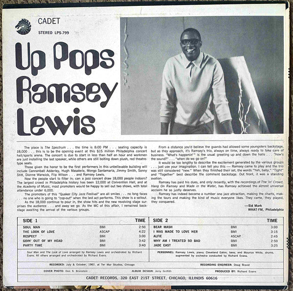 Ramsey Lewis : Up Pops Ramsey Lewis (LP, Album, RP, San)