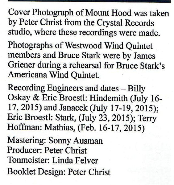 Westwood Wind Quintet : Augmented (CD)