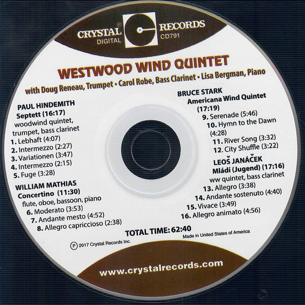 Westwood Wind Quintet : Augmented (CD)