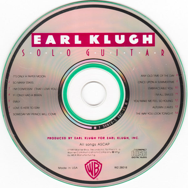 Earl Klugh : Solo Guitar (CD, Album, Club)