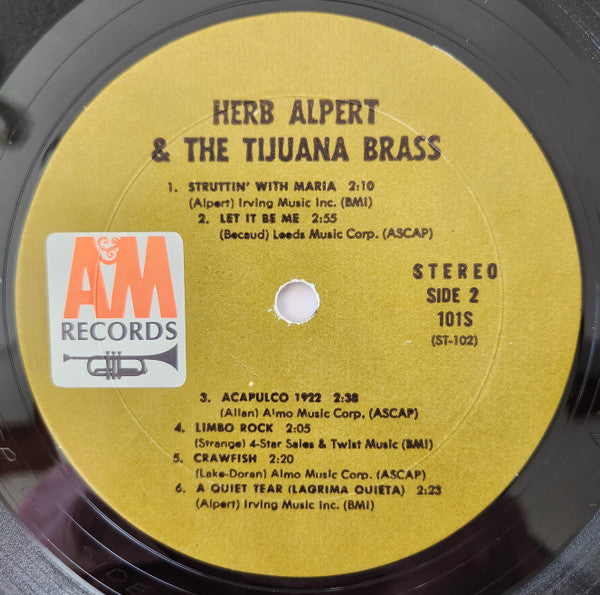 Herb Alpert & The Tijuana Brass : The Lonely Bull (LP, Album, RP, Mon)