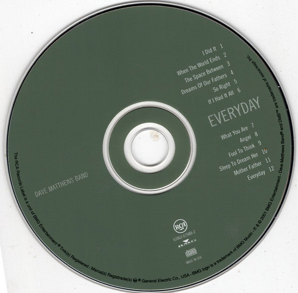 Dave Matthews Band : Everyday (CD, Album, JVC)